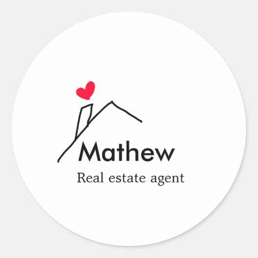 エステー実在トエージェント不動産仲介業者建築ホーム就任式 ラウンドシール (正面)