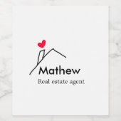 エステー実在トエージェント不動産仲介業者建築ホーム就任式 ワインラベル (シングルラベル)