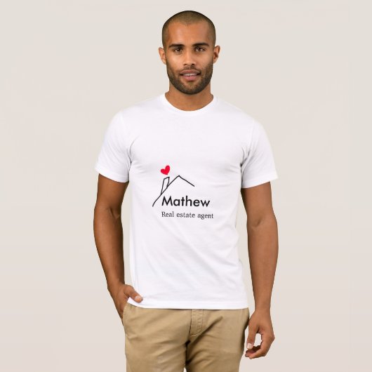 エステー実在トエージェント不動産仲介業者建築ホーム就任式 Tシャツ (正面フル)