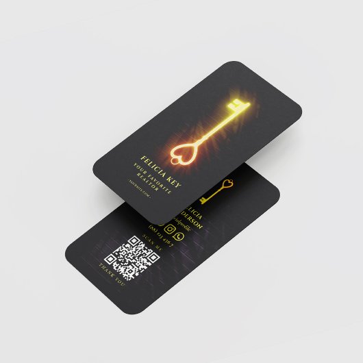 エステー実在トエージェント不動産仲介業者白熱［赤熱］光を放つラブ鍵 名刺