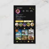 エステー実在トエージェント不動産仲介業者Instagram黄色QRコード 名刺 (正面)