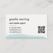 エステー実在トエージェント水カラーアクアブラシQRコード 名刺 (裏面)