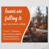 エステー実在トエージェント秋カード店の看板フライヤー チラシ (正面)