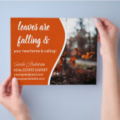 エステー実在トエージェント秋カード店の看板フライヤー チラシ (手)