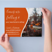 エステー実在トエージェント秋カード店の看板フライヤー チラシ (手)