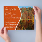 エステー実在トエージェント秋カード店の看板フライヤー チラシ (手)