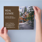 エステー実在トエージェント農業カード店の看板フライヤー チラシ (手)