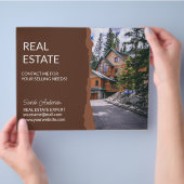 エステー実在トエージェント農業カード店の看板フライヤー チラシ (手)