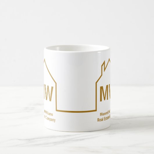 エステー実在トカンパニパーソナライズされたシック金ゴールド不動産仲介業者 コーヒーマグカップ (中央)