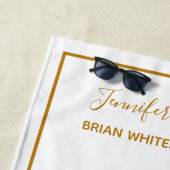 エステー実在トカンパニーカスタムシック金ゴールド不動産仲介業者 ビーチタオル (インサイチュ)