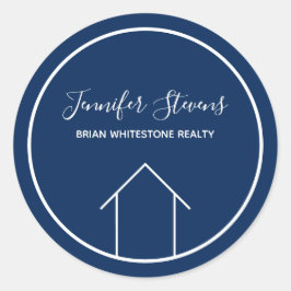 エステー実在トカンパニーカスタムネイビーブルーマーケティング ラウンドシール