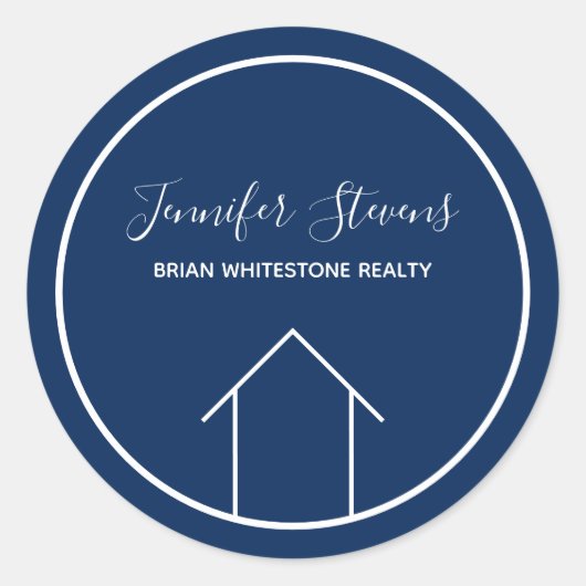 エステー実在トカンパニーカスタムネイビーブルーマーケティング ラウンドシール (正面)