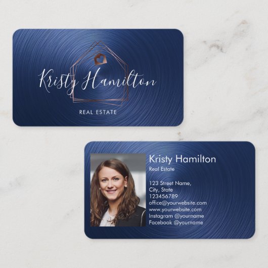 エステー実在トネイビープロフェッショナルハウス不動産仲介業者写真 名刺 (正面/裏面)