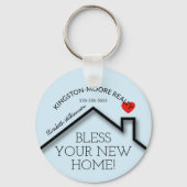 エステー実在トハウスハートカスタム不動産仲介業者ビジネスケ キーホルダー (裏面)