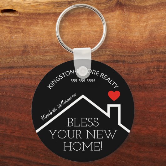 エステー実在トハウスハートカスタム不動産仲介業者事業 キーホルダー (正面)