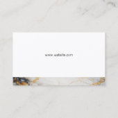 エステー実在トハウスメタリックロゴ |大理石トリム 名刺 (裏面)