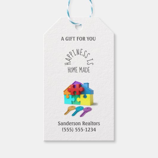 エステー実在トハウス鍵 ギフトタグ (正面)