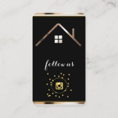 エステー実在トハウス – ソーシャルメディQRコード 名刺 (裏面)