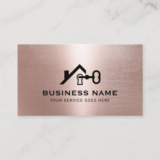 エステー実在トハウス&鍵モダンバラ金ゴールド不動産仲介業者 名刺 (正面)