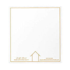 エステー実在トハシンプルウス金ゴールドカスタム不動産仲介業者 ノートパッド