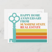 エステー実在トハッピーホームアニバーサリーレトロストライプの ポストカード (正面/裏面)