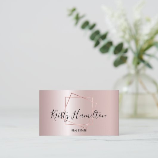 エステー実在トプロフェッショナルハウス不動産仲介業者金ゴールド写真 名刺 (スタンド正面)