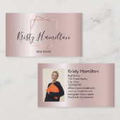 エステー実在トプロフェッショナルハウス不動産仲介業者金ゴールド写真 名刺 (正面/裏面)