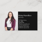 エステー実在トプロフェッショナルハウス不動産仲介業者金ゴールド写真 名刺 (裏面)