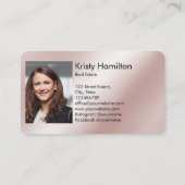 エステー実在トプロフェッショナルハウス不動産仲介業者金ゴールド写真 名刺 (裏面)