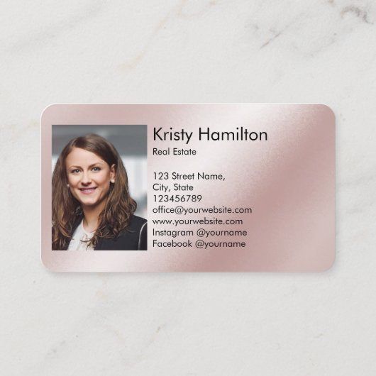 エステー実在トプロフェッショナルハウス不動産仲介業者金ゴールド写真 名刺 (裏面)