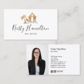 エステー実在トプロフェッショナル不動産仲介業者ビーチハウスフォト 名刺 (正面/裏面)