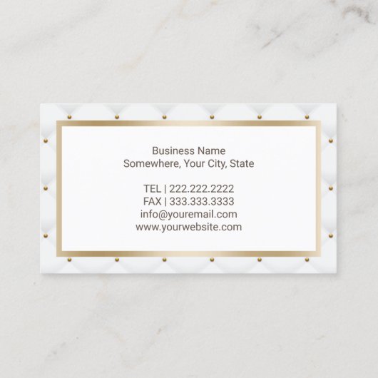 エステー実在トラグジュアリーキルテッドプロフェッショナルエージェント 名刺 (裏面)