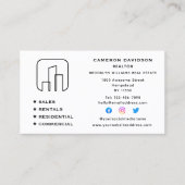 エステー実在ト代理不動産仲介業者ニューホームソーシャルメディア 名刺 (正面)