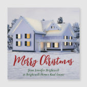 エステー実在ト会社の冬のクリスマス磁気カード (正面)