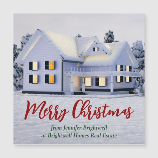 エステー実在ト会社の冬のクリスマス磁気カード (正面)
