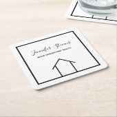 エステー実在ト会社カスタムオープンハウスマーケティング スクエアペーパーコースター (アングル)