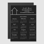 エステー実在ト会社ブラック2023カレンダーマグネット (正面/裏面)