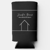 エステー実在ト会社マーケティングカスタム不動産仲介業者ブラック スリム缶クーラー (正面)