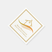 エステー実在ト会社金ゴールドオープンハウスカスタマイズ可能 スタンダードカクテルナプキン (角)