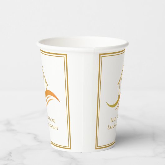 エステー実在ト会社金ゴールドオープンハウスカスタマイズ可能 紙コップ (右)