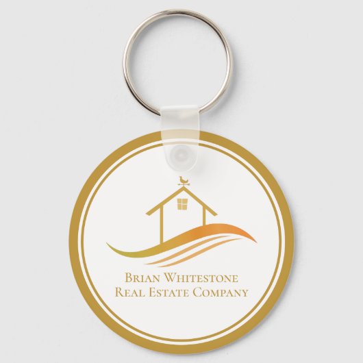 エステー実在ト会社金ゴールドハウスカスタム不動産仲介業者 キーホルダー (裏面)