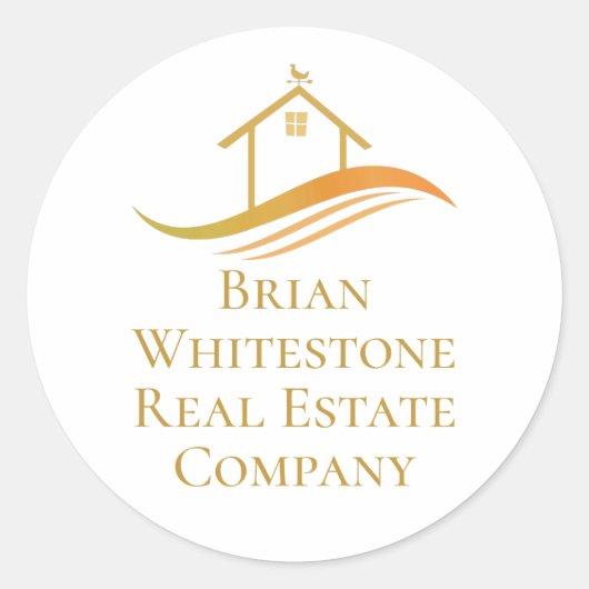 エステー実在ト会社金ゴールドハウスカスタム不動産仲介業者 ラウンドシール (正面)