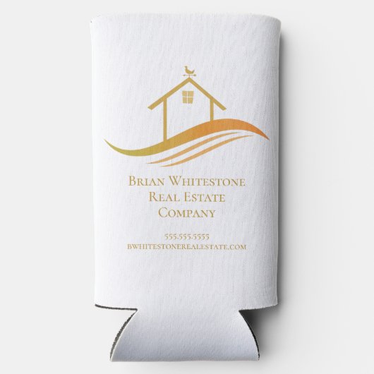 エステー実在ト会社金ゴールドハウスロゴマーケティング スリム缶クーラー (裏面)