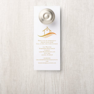 エステー実在ト会社金ゴールドハウスロゴマーケティング ドアノブサイン