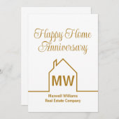 エステー実在ト会社金ゴールドホーム記念日カード (正面/裏面)