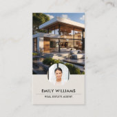 エステー実在ト写真QRコードSNS 名刺 (正面)