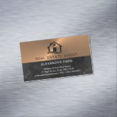 エステー実在ト剤銅金属金ゴールド大理石 マグネット名刺 (インサイチュ)