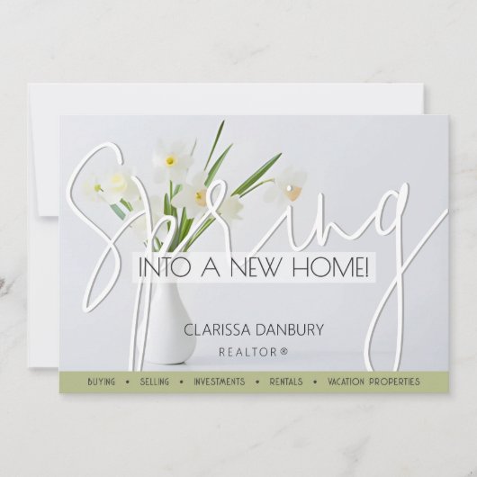 エステー実在ト春農業不動産仲介業者はがき シーズンカード (正面)