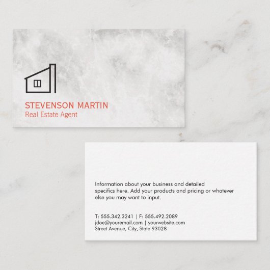 エステー実在ト産業エグゼクティブマーブル 名刺 (正面/裏面)
