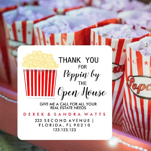 エステー実在トPOPCORNオープンハウスアナウンスメントPos Po スクエアシール